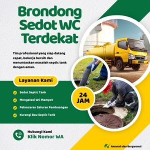 Klik Nomor WA📞 Jasa Sedot WC di Brondong Jika Septic Tank Penuh atau Saluran Mampet