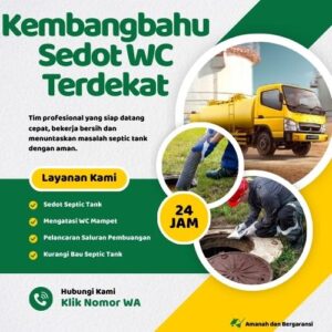 Klik Nomor WA📞 Jasa Sedot WC di Kembangbahu Jika Septic Tank Penuh atau Saluran Mampet