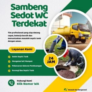 Klik Nomor WA📞 Jasa Sedot WC di Sambeng Jika Septic Tank Penuh atau Saluran Mampet