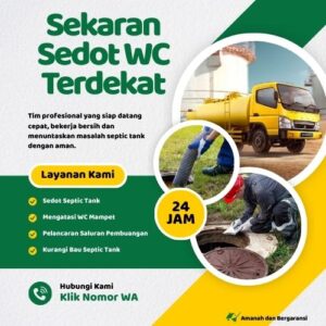 Klik Nomor WA📞 Jasa Sedot WC di Sekaran Jika Septic Tank Penuh atau Saluran Mampet