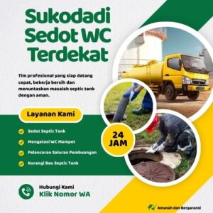 Klik Nomor WA📞 Jasa Sedot WC di Sukodadi Jika Septic Tank Penuh atau Saluran Mampet