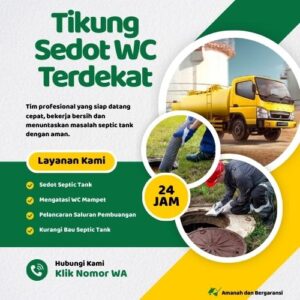 Klik Nomor WA📞 Jasa Sedot WC di Tikung Jika Septic Tank Penuh atau Saluran Mampet
