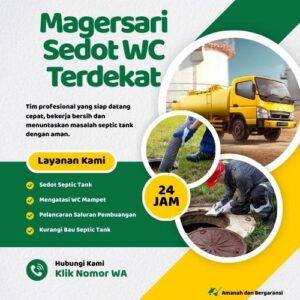Klik Nomor WA📞 Jasa Sedot WC di Magersari Jika Septic Tank Penuh atau Saluran Mampet