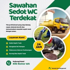Klik Nomor WA📞 Jasa Sedot WC di Sawahan Jika Septic Tank Penuh atau Saluran Mampet