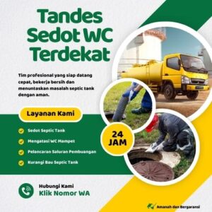 Klik Nomor WA📞 Jasa Sedot WC di Tandes Jika Septic Tank Penuh atau Saluran Mampet