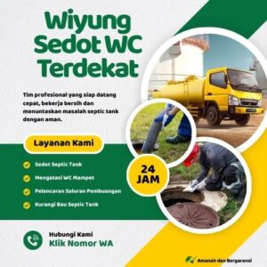 Klik Nomor WA📞 Jasa Sedot WC di Wiyung Jika Septic Tank Penuh atau Saluran Mampet